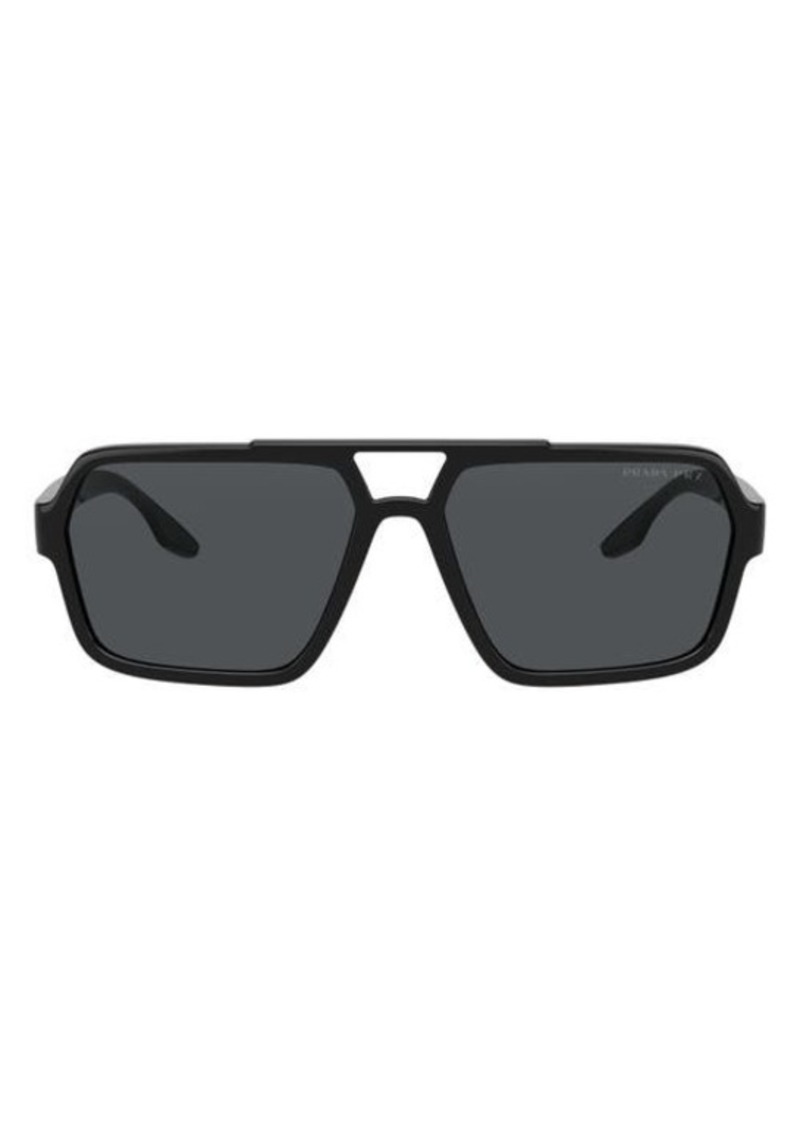 PRADA SPORT 59mm Rectangle Sunglasses