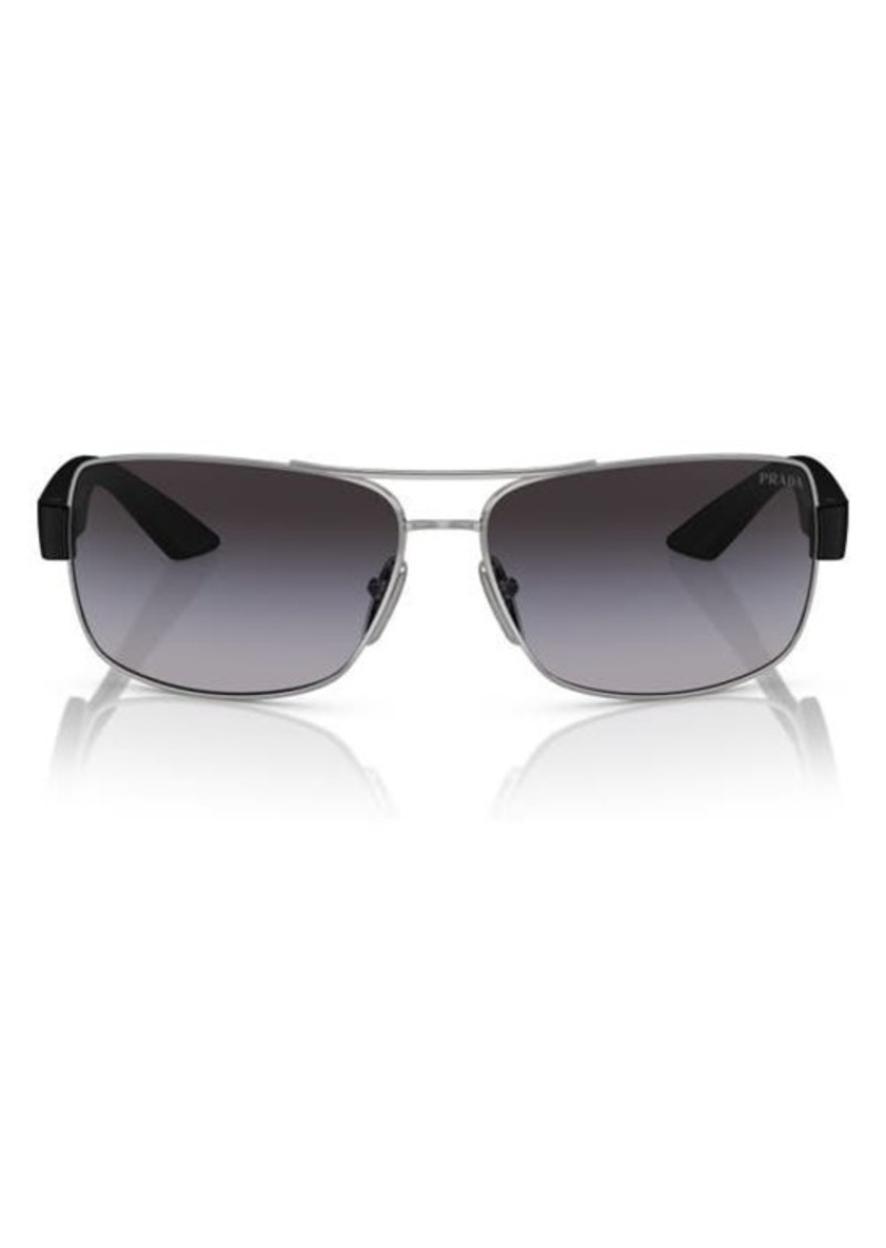 PRADA SPORT 65mm Oversize Gradient Pillow Sunglasses