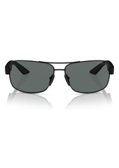 PRADA SPORT 65mm Oversize Polarized Pillow Sunglasses