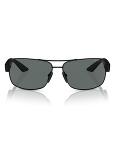 PRADA SPORT 65mm Oversize Polarized Pillow Sunglasses