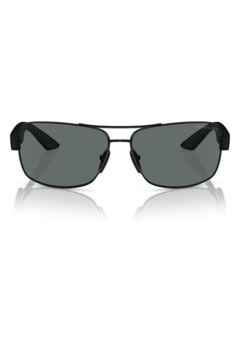 PRADA SPORT 65mm Oversize Polarized Pillow Sunglasses