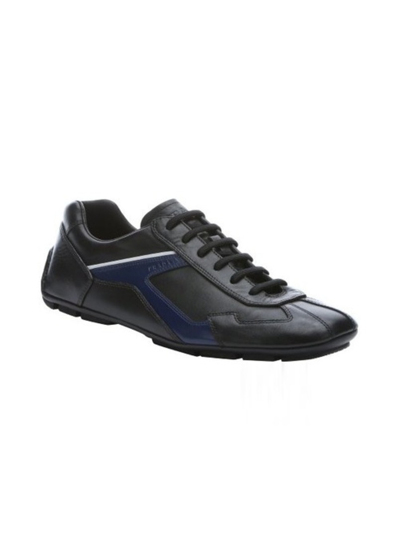 Prada Prada Sport black and bluette leather 'Monte Carlo' sneakers | Shoes