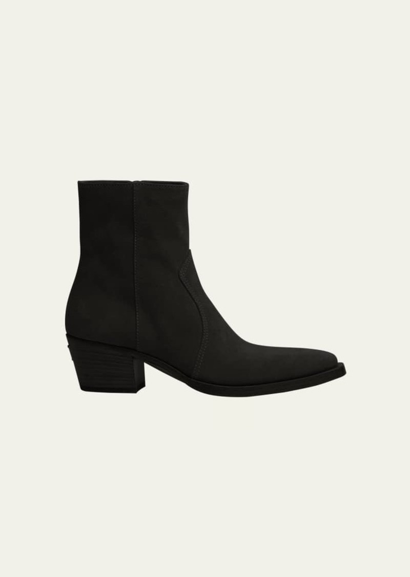 Prada Leather Zip Ankle Boots