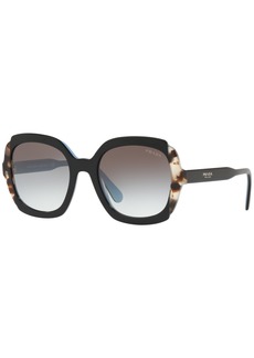 Prada Women's Sunglasses, Pr 16US - BLACK AZURE/SPOTTED BROWN / GREY GRADIEN
