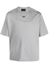 PRADA triangle-logo cotton T-shirt
