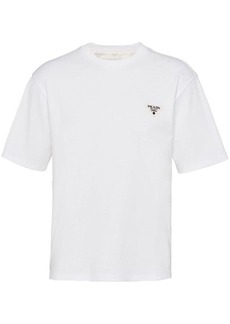 PRADA triangle-logo cotton T-shirt