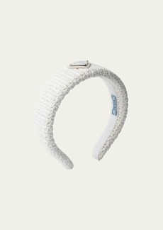 Prada Triangle Logo Crochet Headband