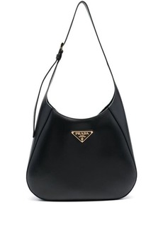 PRADA triangle-logo leather shoulder bag