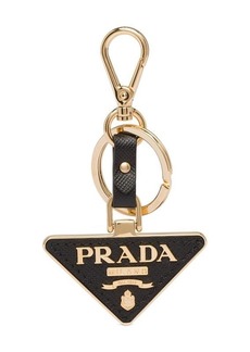 PRADA triangular logo keyring