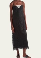 Prada Two-Tone Lace Midi Dress