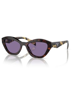 Prada Women's Low Bridge Fit Sunglasses, Mirror Pr A02SF - Havana