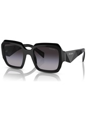 Prada Low Bridge Round Women's Sunglasses, Pr 28ZS - Black