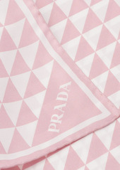 Prada triangle-logo twill scarf