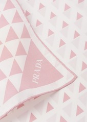 Prada triangle-logo twill scarf