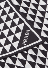 Prada triangle-logo twill scarf