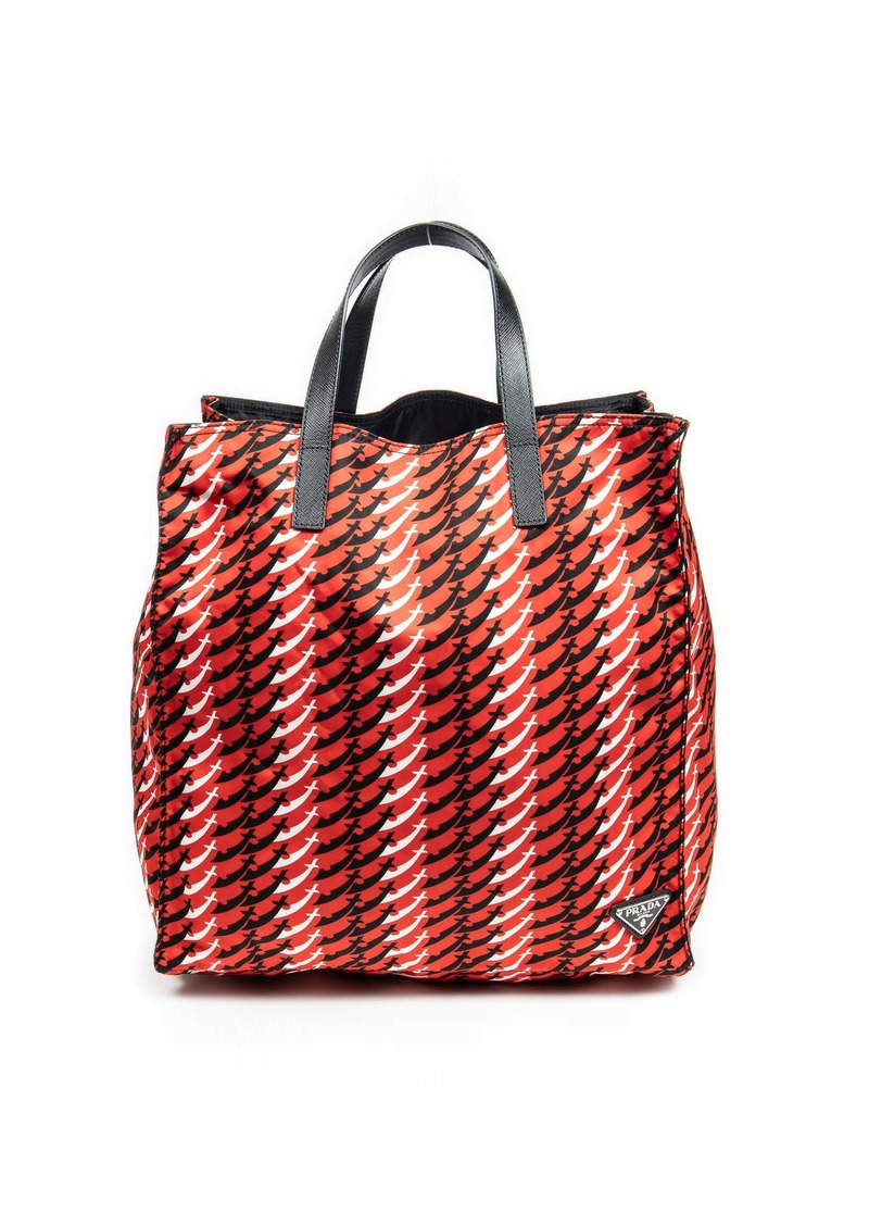 Prada Printed Vertical Tote