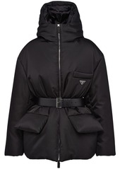 Prada Re-Nylon hooded down jacket