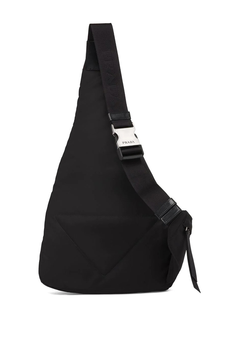 Prada logo-plaque Multi-Pocket Backpack - Black