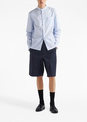 Prada triangle-logo poplin bermuda shorts