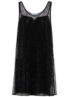Prada rhinestone-embellished shift dress