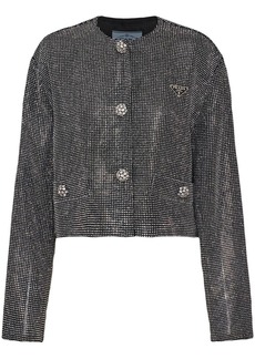 Prada rhinestone-encrusted mesh jacket