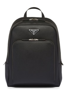 Prada Saffiano-leather triangle-logo backpack