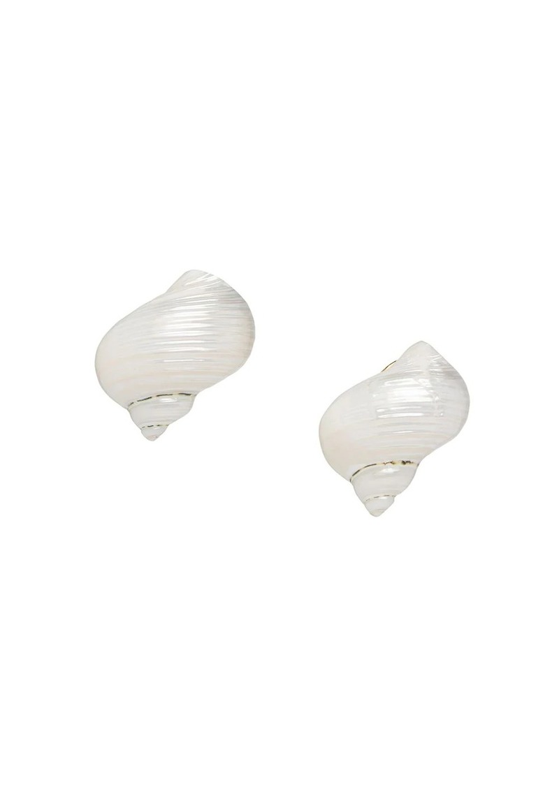 Prada shell detail earrings