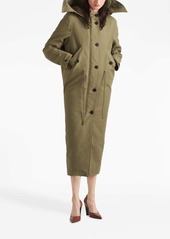 Prada single-breasted satin coat