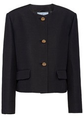 Prada single-breasted tricotine jacket