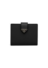 Prada small logo-plaque Saffiano leather wallet