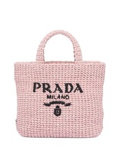 Prada small raffia tote bag