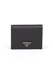 Prada triangle-logo saffiano leather wallet