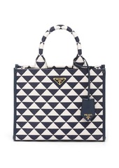 Prada small Symbole embroidered tote bag