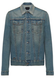 Prada triangle-logo denim blouson jacket