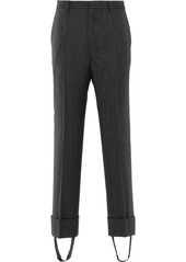 Prada strap-detail straight-leg trousers
