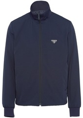 Prada triangle-logo zip-up jacket