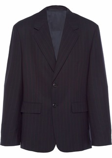 Prada striped single-breasted wool blazer