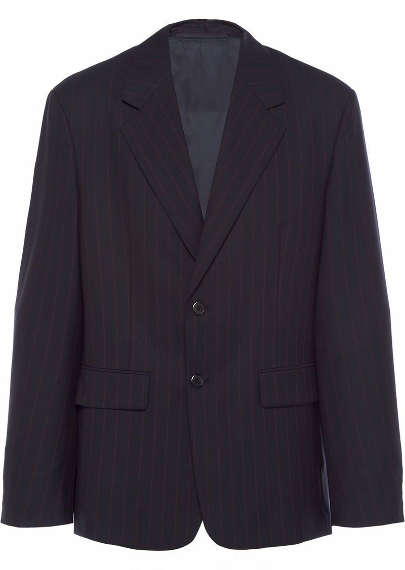Prada striped single-breasted wool blazer