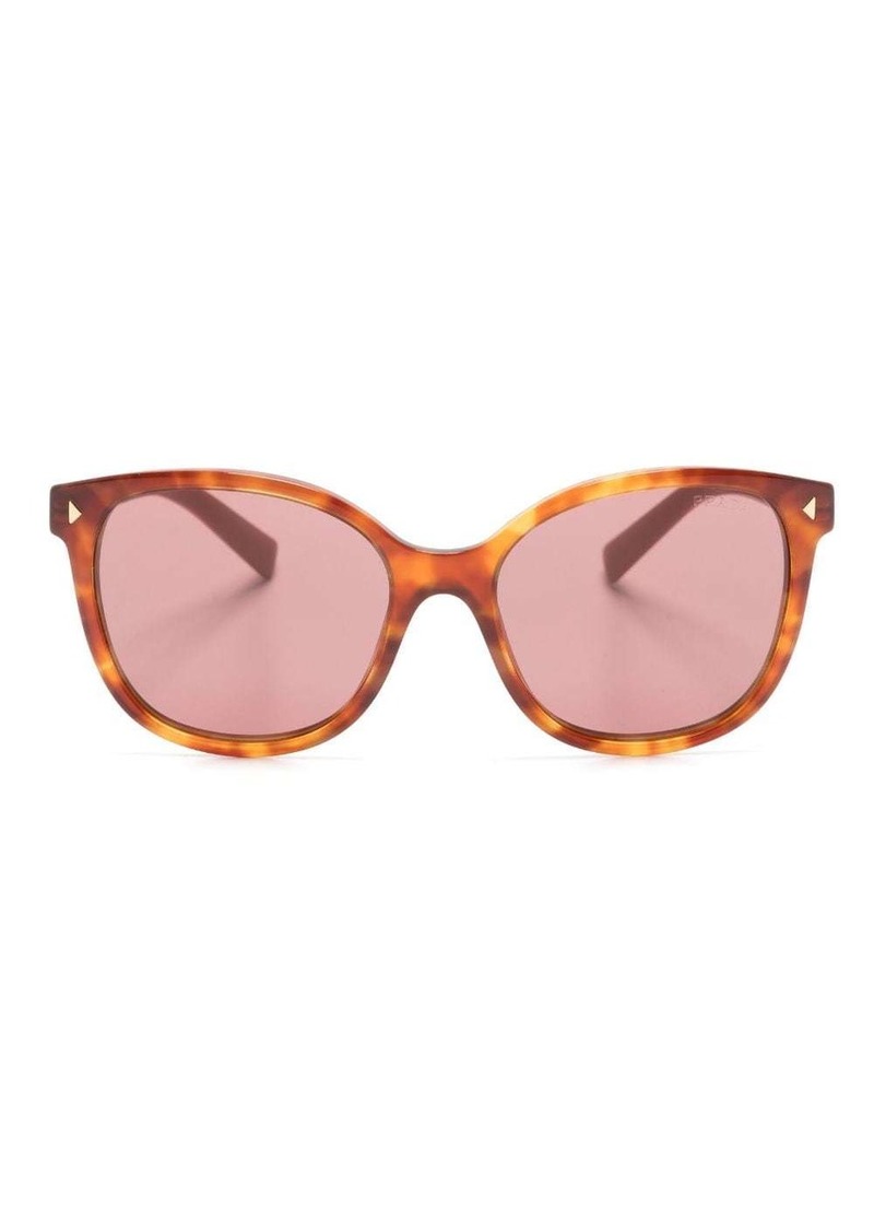 Prada tortoiseshell square-frame tinted sunglasses