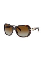 Prada tortoiseshell-frame logo sunglasses