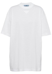 Prada triangle-logo jersey T-shirt