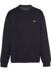Prada triangle-logo cotton sweatshirt