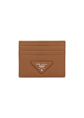 Prada triangle-logo leather cardholder