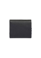 Prada triangle logo leather wallet