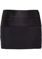 Prada triangle-logo panelled miniskirt