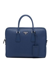 Prada triangle-logo Saffiano leather briefcase
