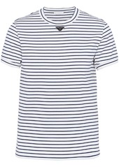 Prada triangle-logo striped T-shirt