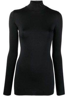 Prada triangle-logo roll-neck top