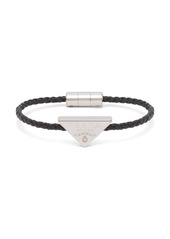 Prada triangle-logo woven bracelet