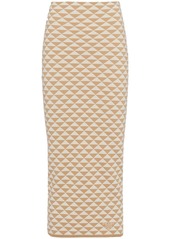 Prada logo-jacquard midi skirt